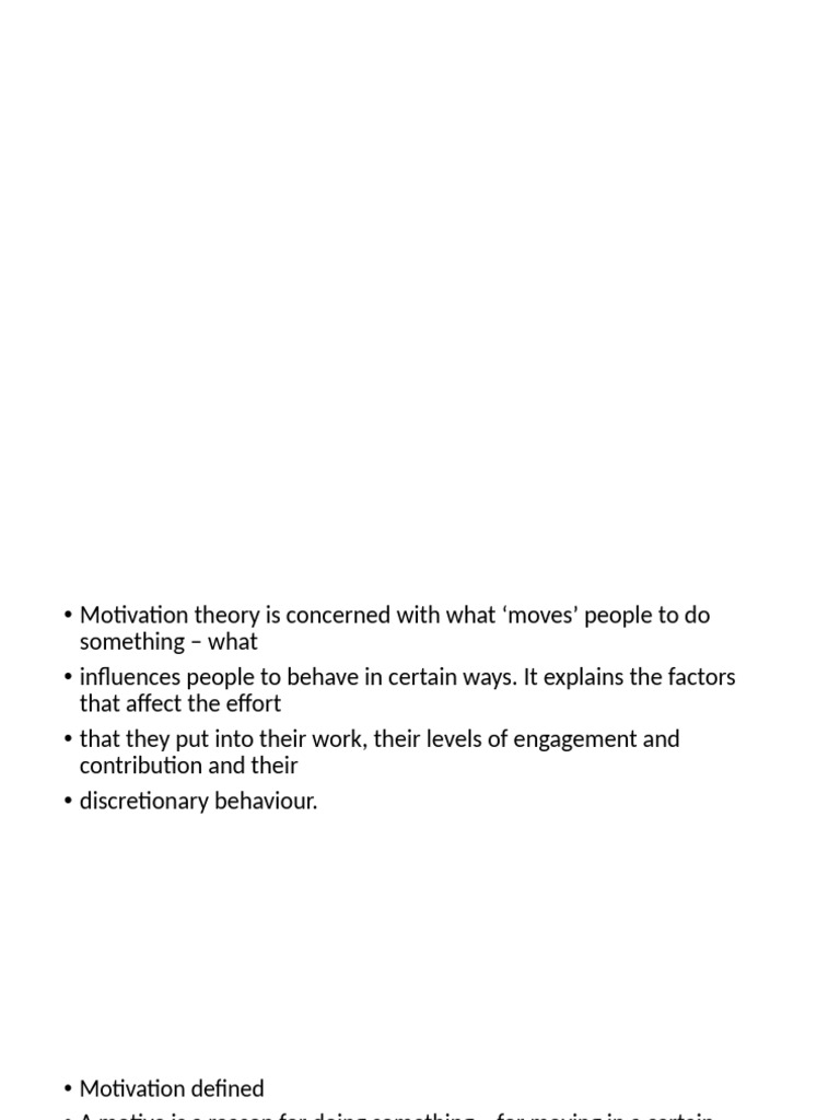 Understanding Motivation in the Workplace | PDF | Motivational | Motivation