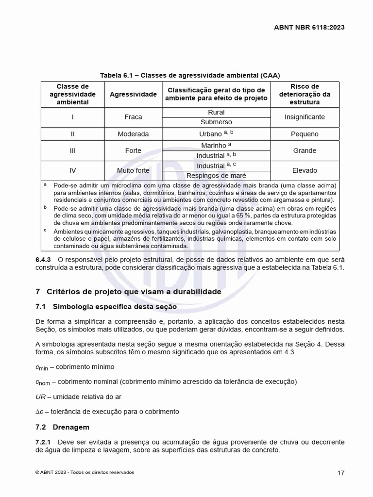 NBR 6118 2023 Projeto de Estruturas de C-35 | PDF