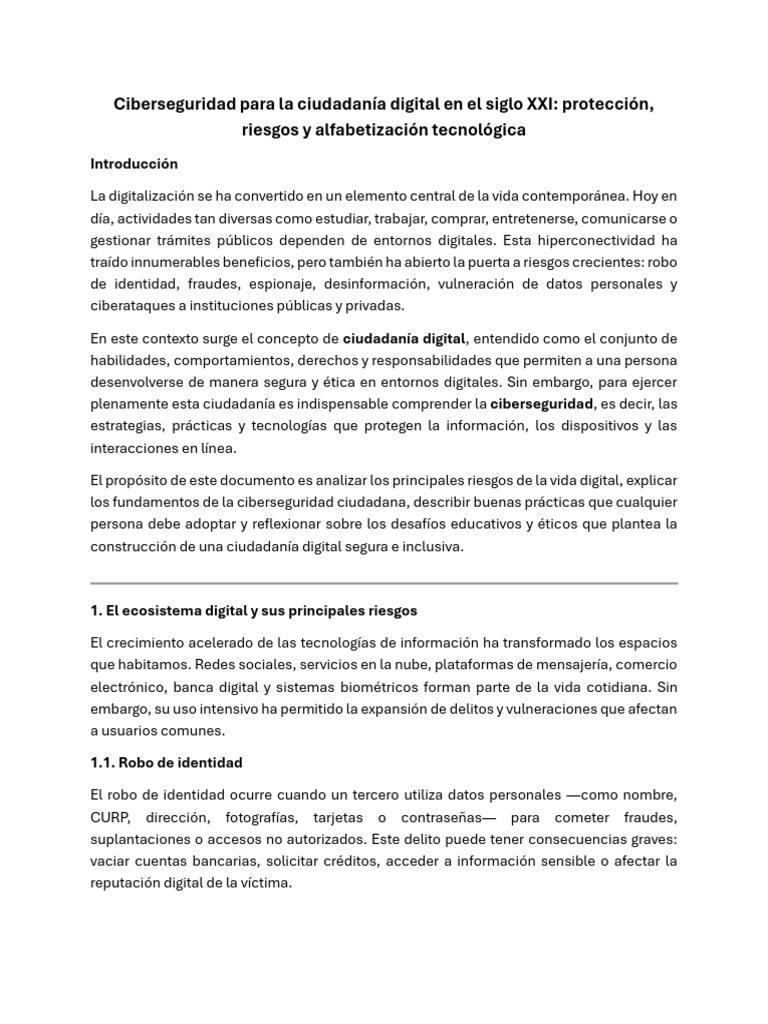 Ciberseguridad para La Ciudadanía Digital en El Siglo XXI | PDF | La ...