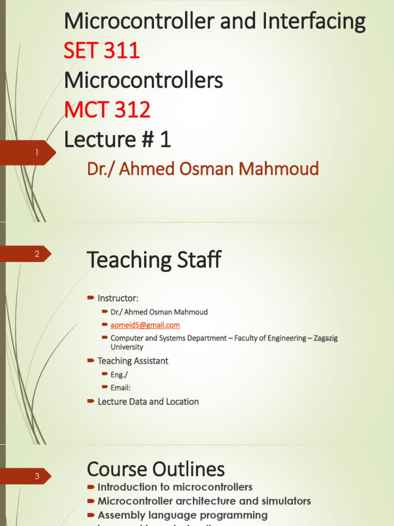 Microcontroller Basics and Applications | PDF | Microcontroller ...