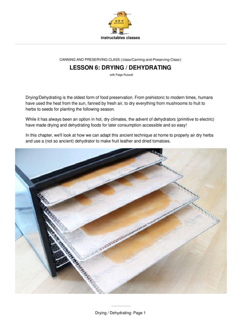 Home Drying & Dehydrating Guide | PDF | Dried Fruit | Food Preservation