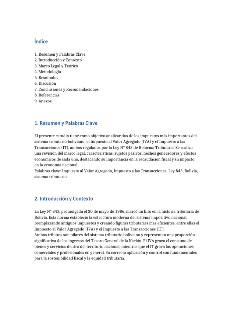 Estudio IVA IT Ley843 Bolivia | PDF | Impuestos | Impuesto al valor ...