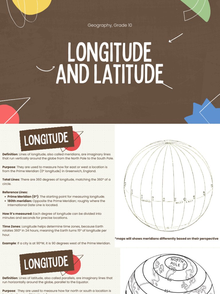 Langitude and Latitude (Notes) | PDF | Longitude | Equator
