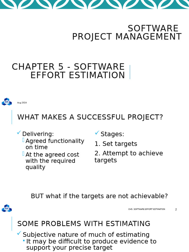 Chapter 5 Software Effort Estimation | PDF | Software | Information