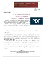 III Congreso Cuestiones Críticas (2013) - Primera Circular