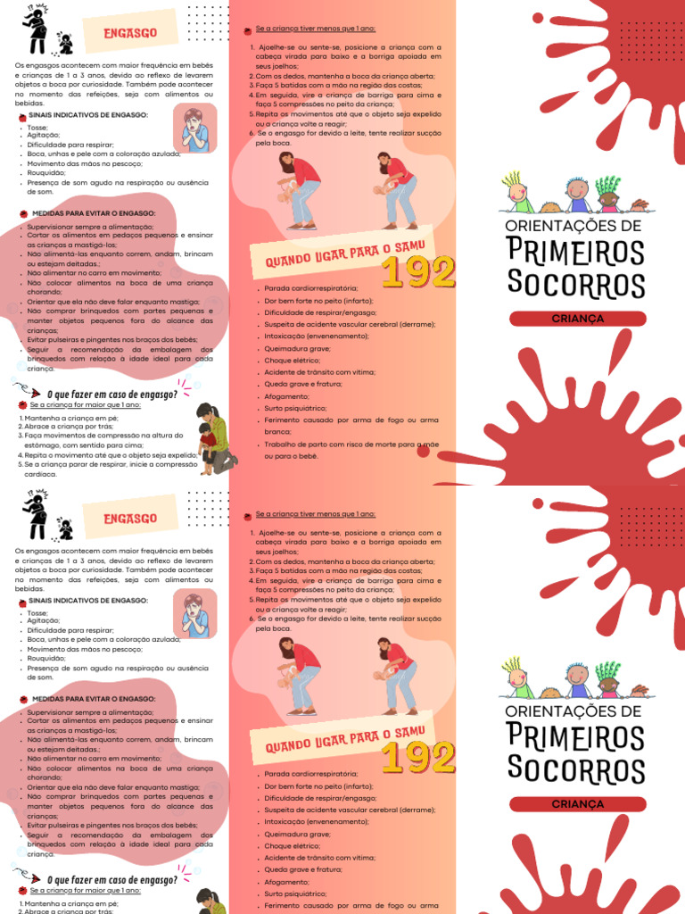 Como Evitar e Socorrer Engasgos em Crianças | PDF | Primeiros socorros ...