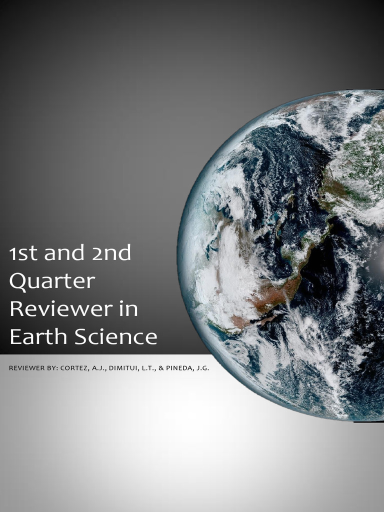 Earth Science - 1st and 2nd Quarter Reviewer | PDF | Minerals | Earth ...