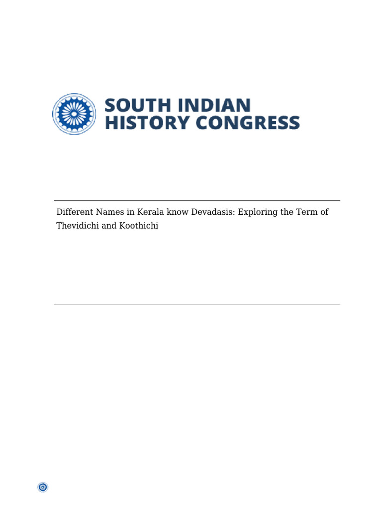 Thevidichi and Koothichi in Kerala | PDF | South India