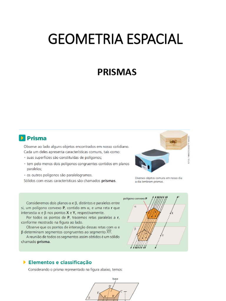 Cálculo de Área e Diagonal em Prismas | PDF