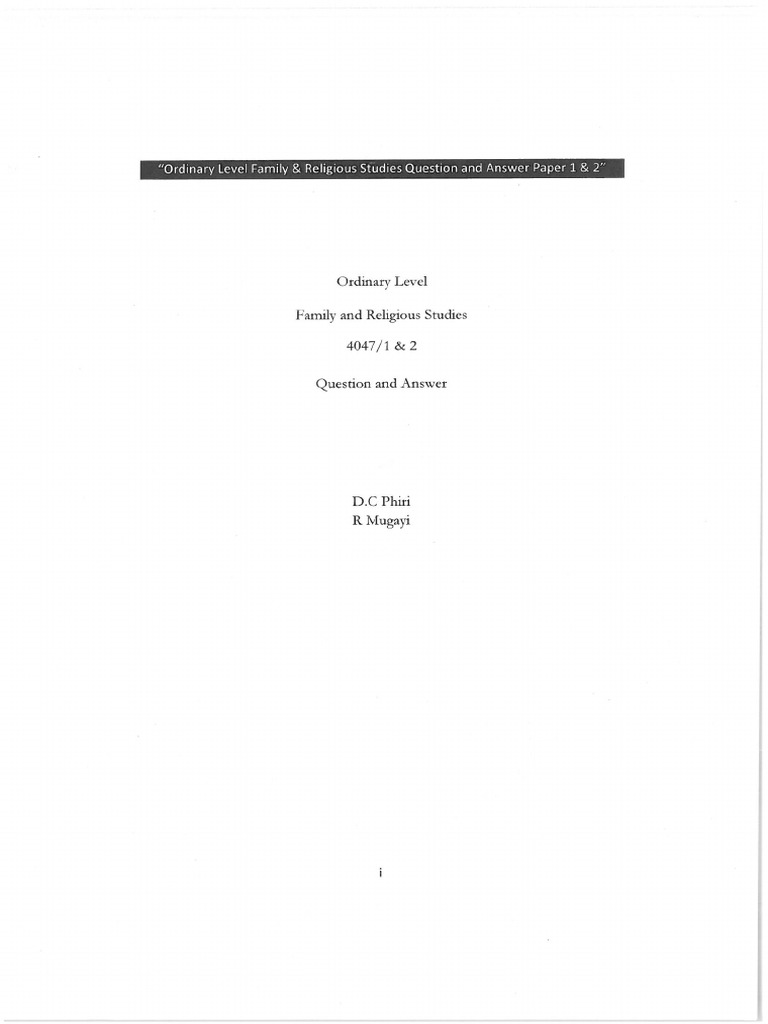 Olevel Frs Study Pack | PDF