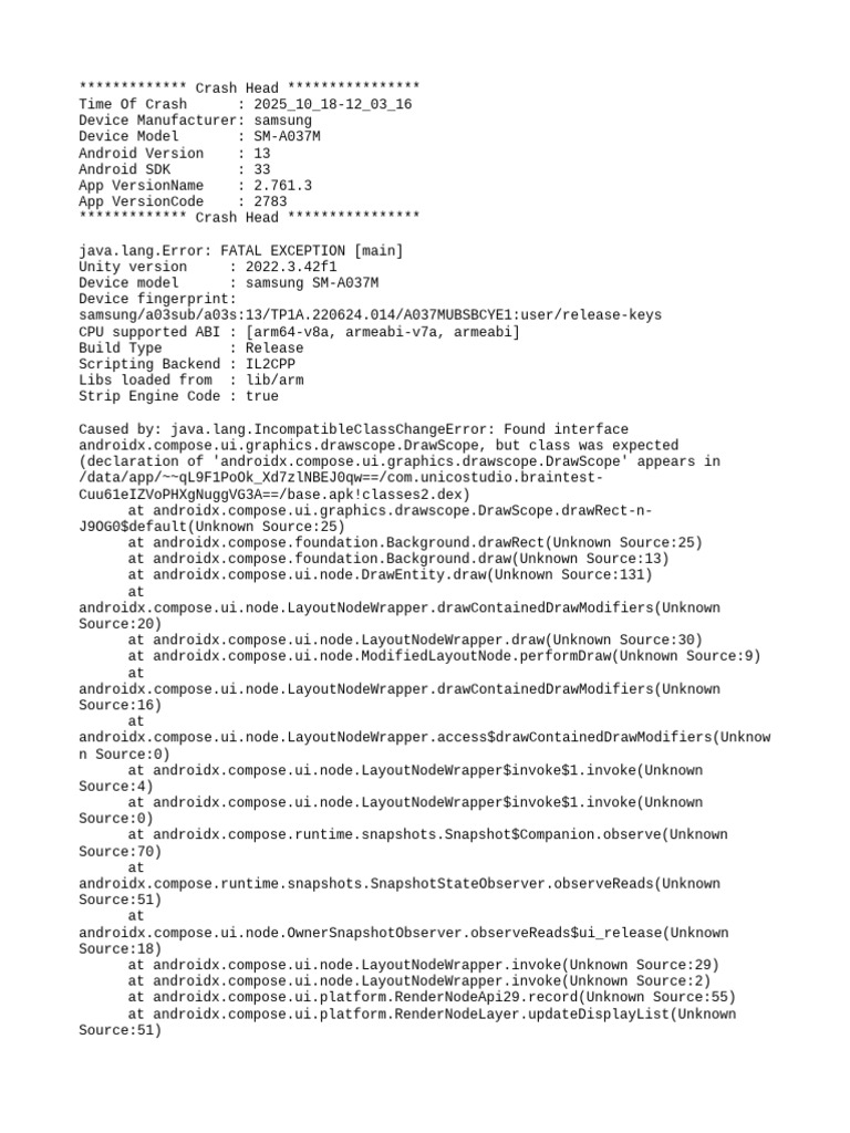 Samsung SM-A037M Crash Log Analysis | PDF | Personal Digital Assistant ...