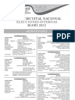 Plan Circuital Nacional - Elecciones internas mayo 2012