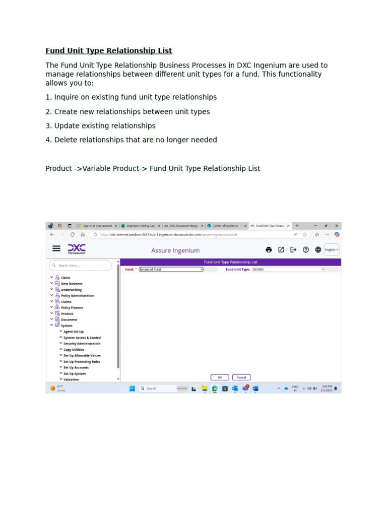 Fund Unit Type Relationship Management Guide | PDF