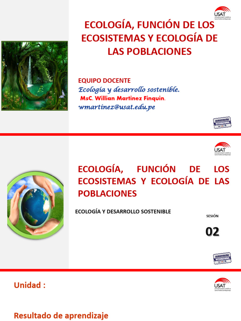 SEM-02-ECOLOGÍA, FUNCIÓN DE LOS ECOSISTEMAS Y ECOLOGÍA 2025 - WMF | PDF ...