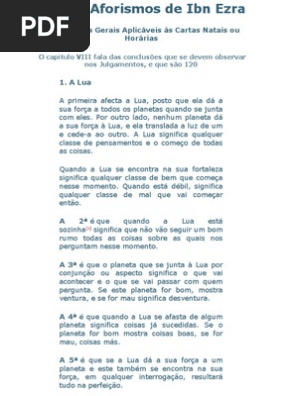 Os 1 Aforismos De Ibn Ezra Planetas Mercurio Planeta