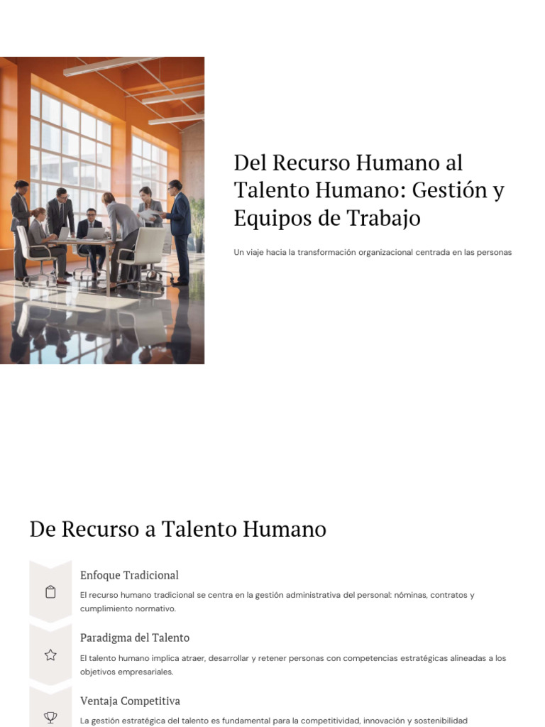 Transformación del Recurso a Talento Humano | PDF | Gestión de recursos ...