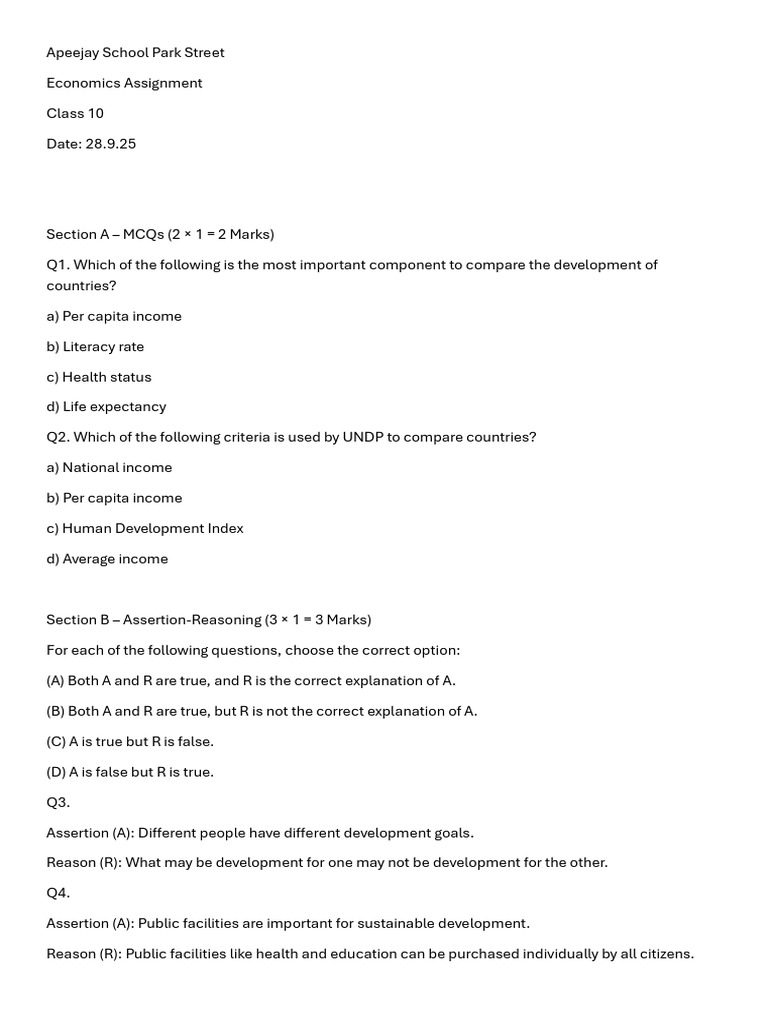 Class 10 Economics Assignment Guide | PDF | Loans | Credit