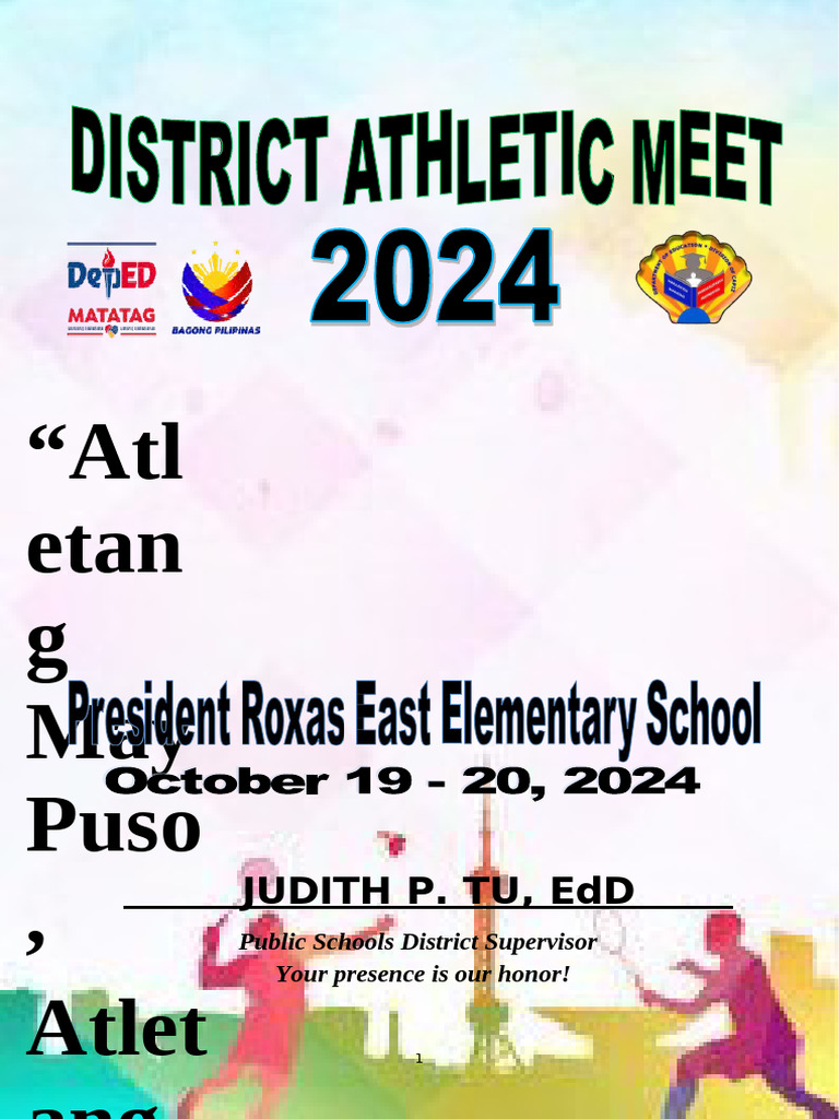District Athletic Meet Program 2024 | PDF
