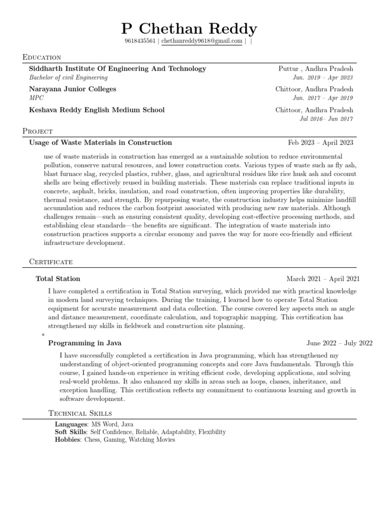 Chethan Reddy 58C2F70AEB | PDF | Waste | Economy And The Environment