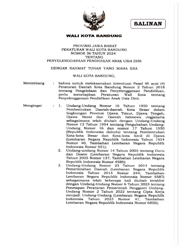 Perwali Kota Bandung Nomor 36 Tahun 2024_ (1) | PDF