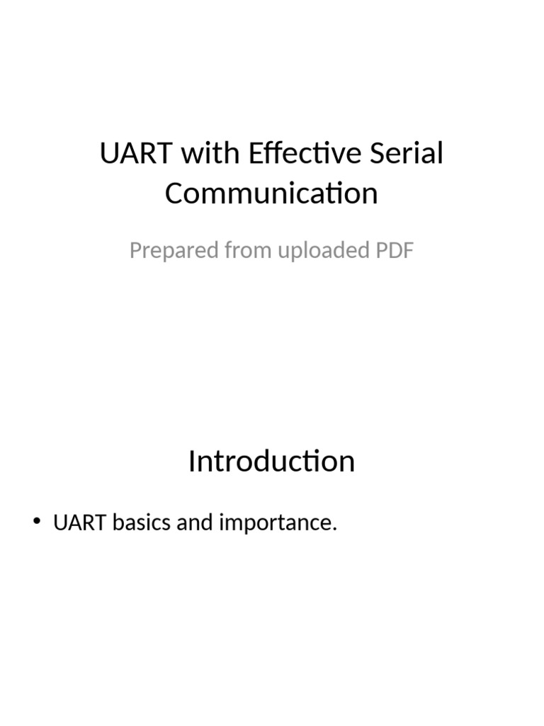 UART Serial Communication Overview | PDF