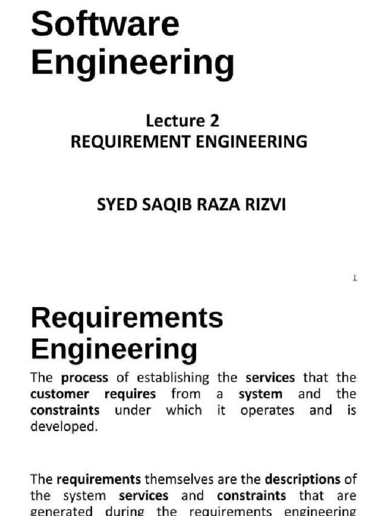 03a Requirement Engineering | PDF