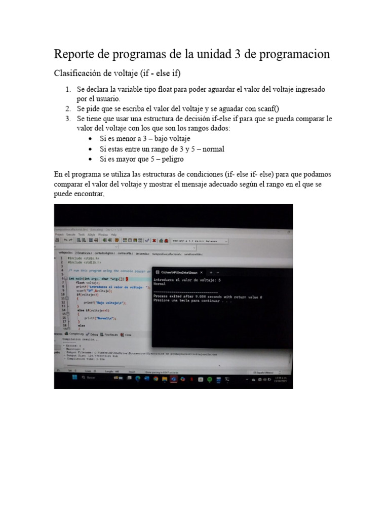 Programas de programación en C: Estructuras y Bucles | PDF | Contraseña ...