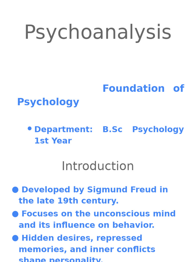 Understanding Psychoanalysis Basics | PDF | Psychoanalysis | Psychotherapy