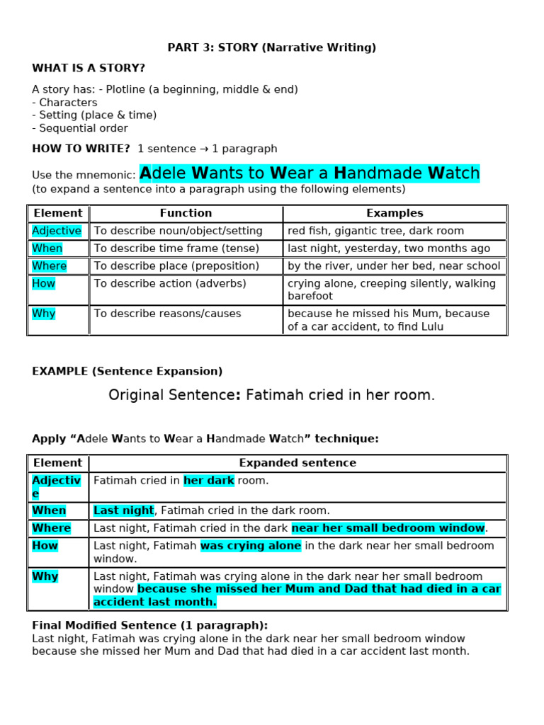 Expanding Sentences with Mnemonics | PDF | Linguistics | Syntax