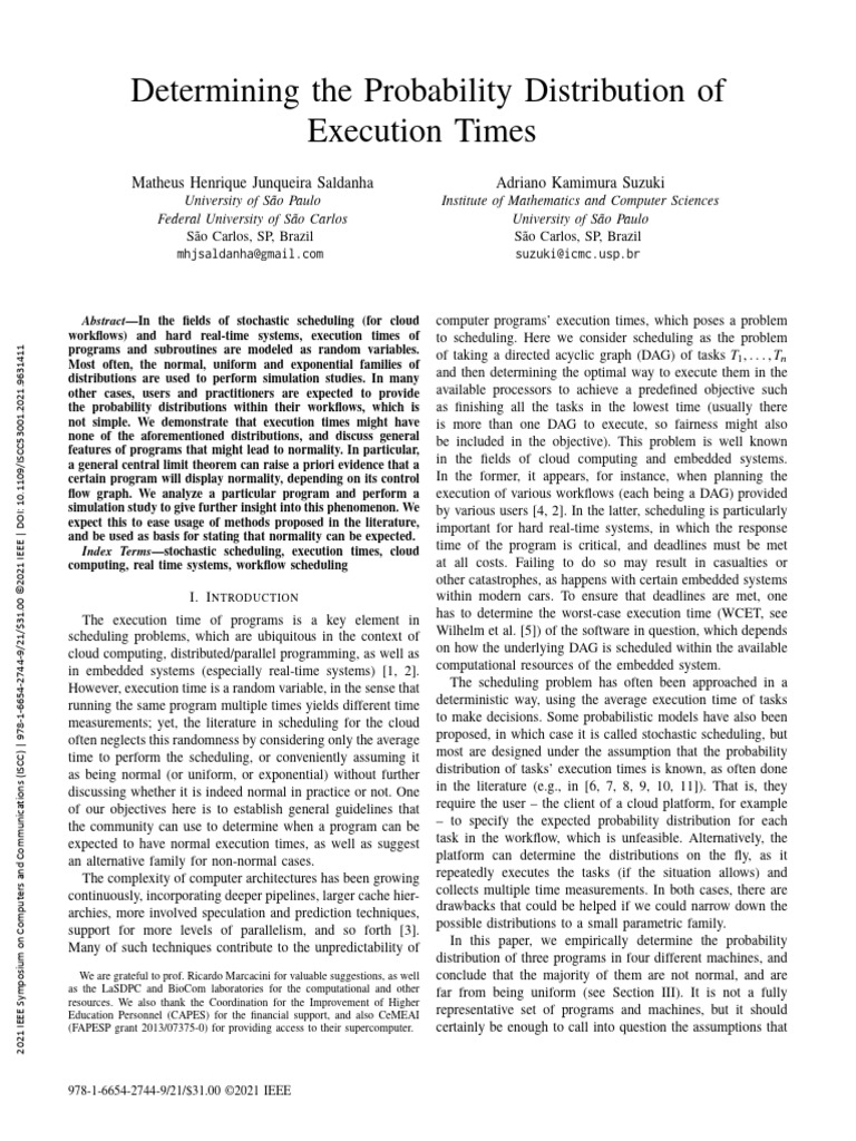 Analyzing Execution Time Distributions | PDF | Normal Distribution ...