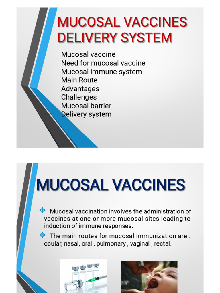 Mucosal Vaccine Delivery Systems Explained | PDF | Liposome | Emulsion