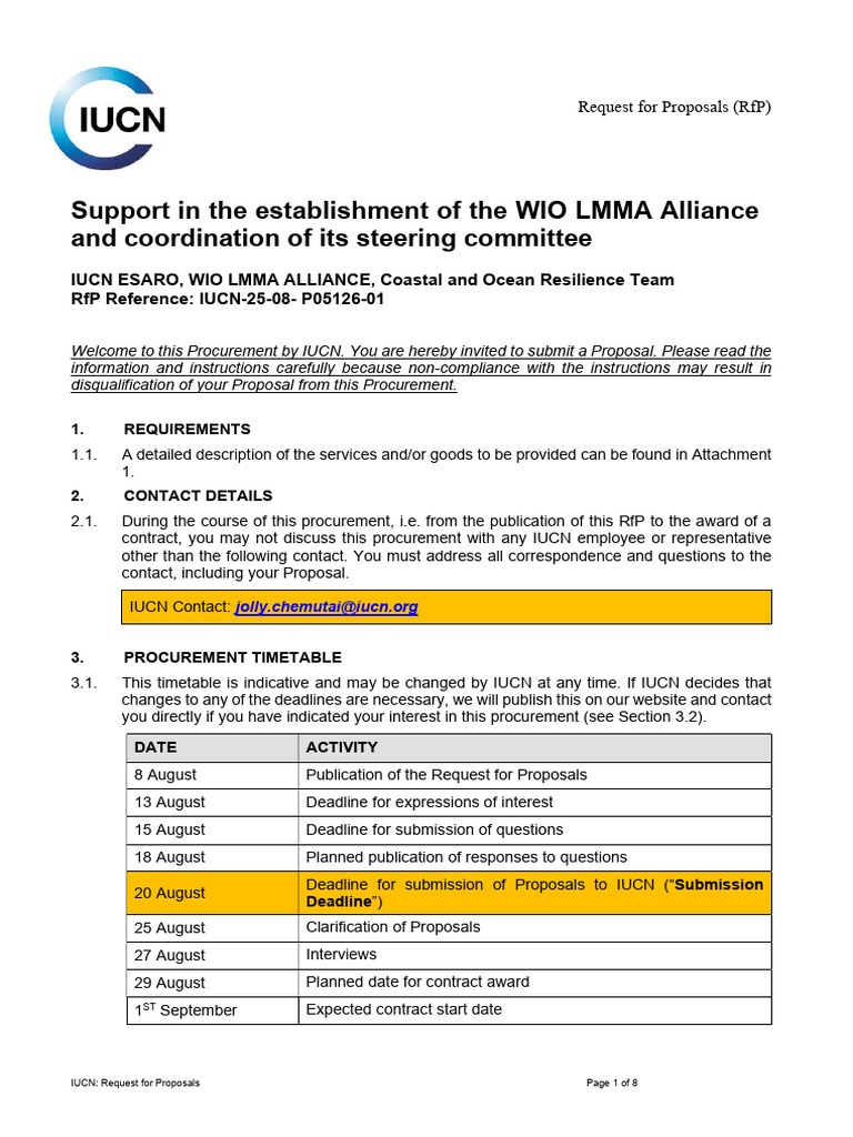 Request For Proposals | PDF