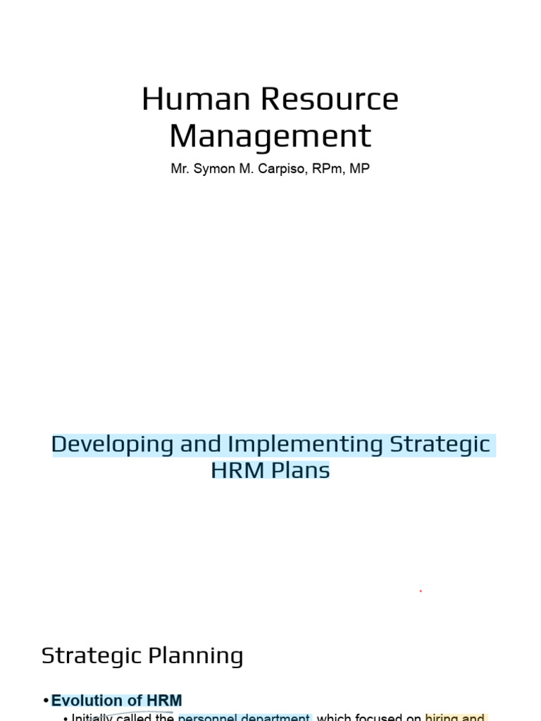 HRM - Week 2 | PDF | Human Resource Management | Human Resources