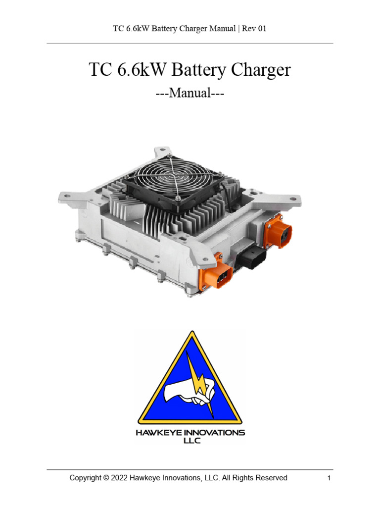 TC 6.6kW Battery Charger Manual | PDF | Battery Charger | Electric Power