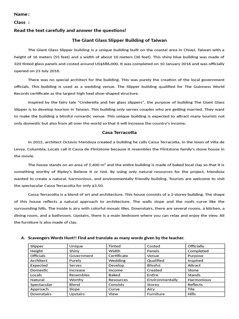 Descriptive Text - Building 1 | PDF | Tile