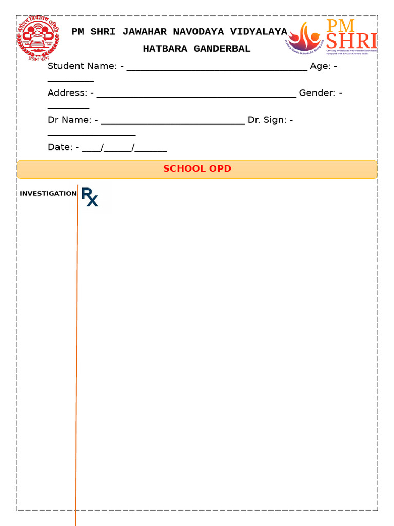 School OPD Investigation Form | PDF