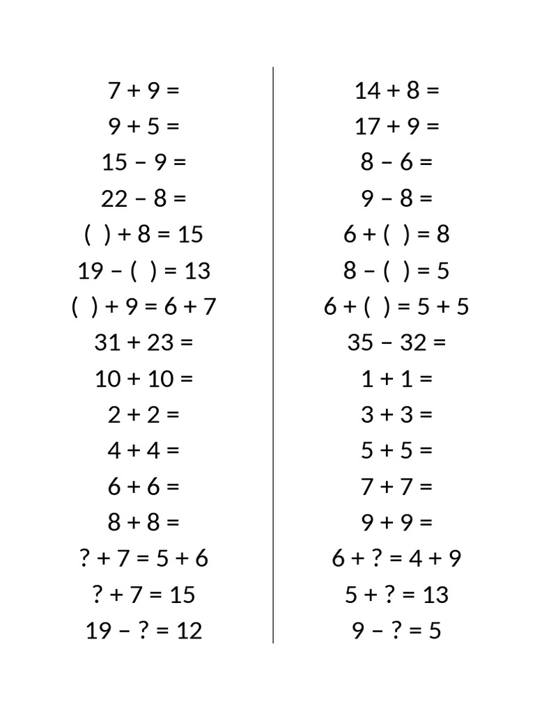 Basic Math Problems and Solutions | PDF