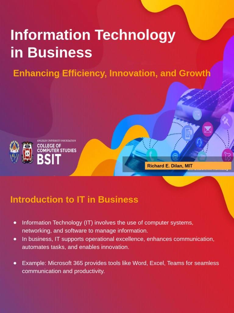 Information Technology in Business | PDF | Cloud Computing | Computer ...