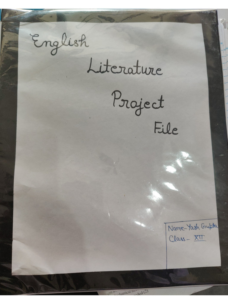 English Literature Project File | PDF