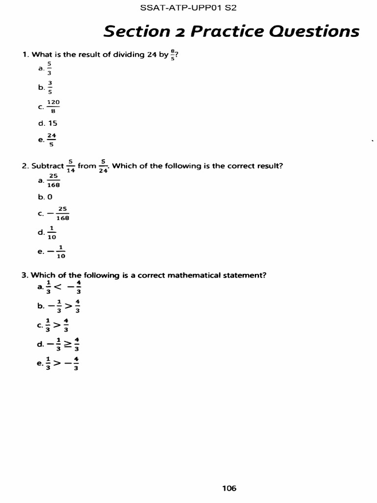 SSAT-ATP-UPP01 S2 Math | PDF | Mathematics