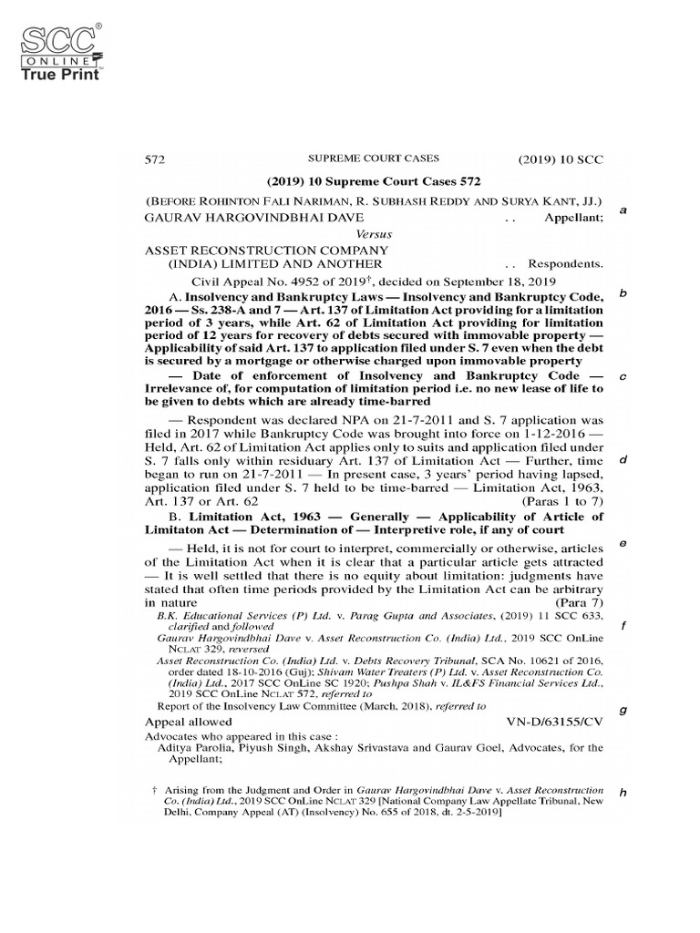 Supreme Court Judgment on Modak Case | PDF