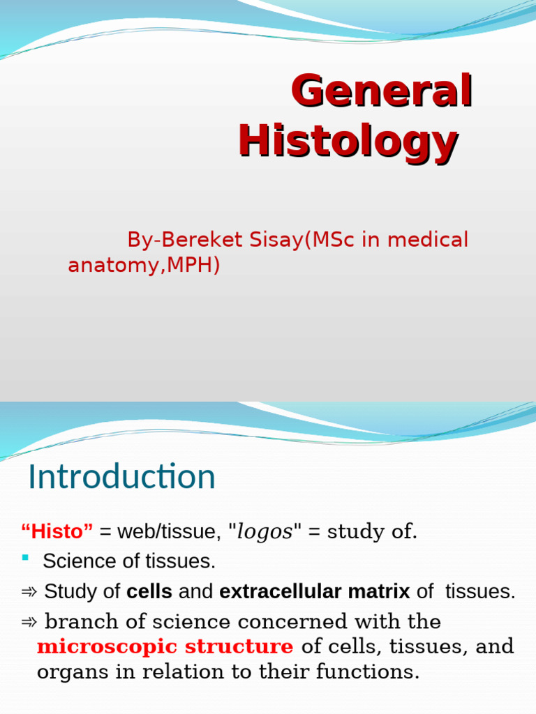 Overview of Histology and Tissues | PDF | Epithelium | Extracellular Matrix
