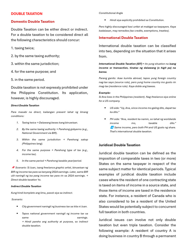 Understanding Double Taxation Types | PDF | Double Taxation | Taxes