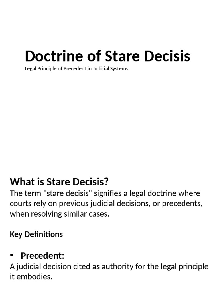 Doctrine of Stare Decisis Modern Minimalist | PDF | Precedent | Government