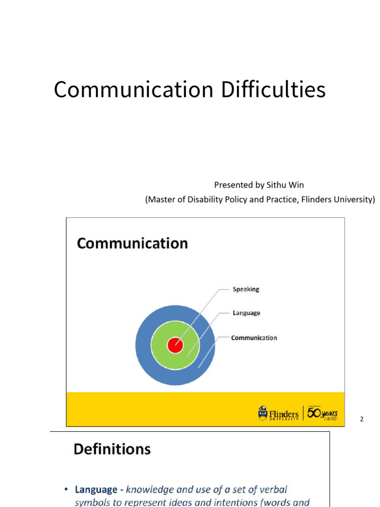 Understanding Communication Difficulties | PDF
