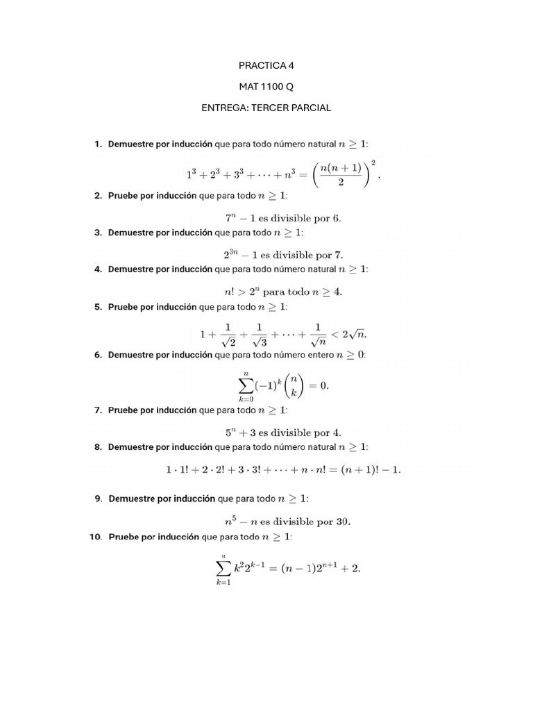Practica 4 Mat 1100 Q | PDF