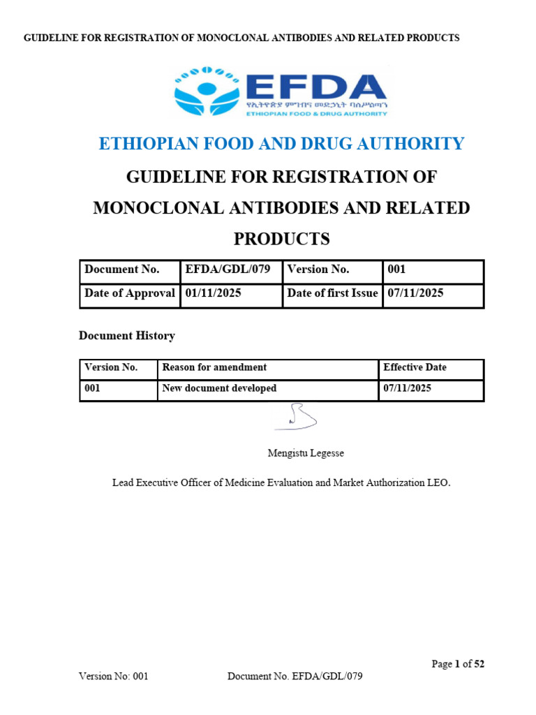 Monoclonal Antibodies Registration Guide | PDF | Monoclonal Antibody ...