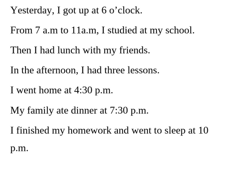 My Daily Routine Summary | PDF