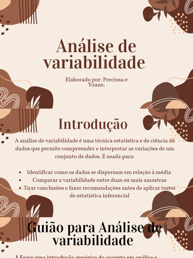 Análise de Variabilidade em Dados Estatísticos | PDF