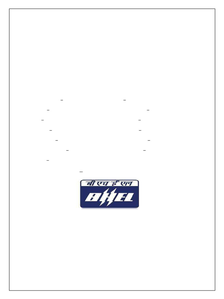 Bhel Report | PDF | Welding | Construction